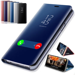 Smart Mirror Flip Case For Samsung Galaxy S8 S9 Plus S10 S10e  S7 Edge S6 Note 9 8 J7 J5 2016 A6 A8 J4 J8 J6 2018 A5 2017
