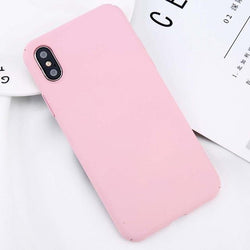Slim Frosted Hard Simple Plain Case iPhone X Xs Max XR 8 7 6 6S Plus 5 5S SE