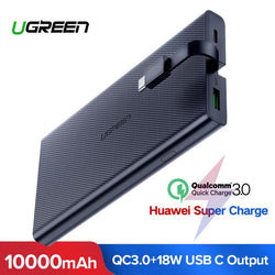 10000mAh Power Bank 18W Quick Charge 3.0 Type C