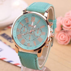 Luxury Brand Leather Quartz Watch Women