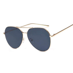 Rose Gold Mirror Aviation Sunglasses 