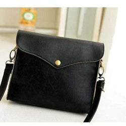 Womens Leather Shoulder BagBlack 
