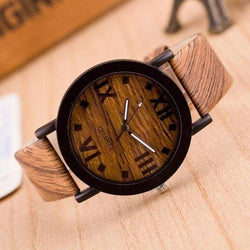 Wood Leather WristwatchDefault Title 
